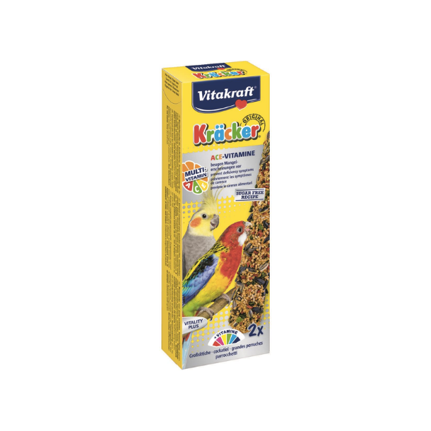 Vitakraft Krcker parakit frstang 2-pak m. korn og vitaminer